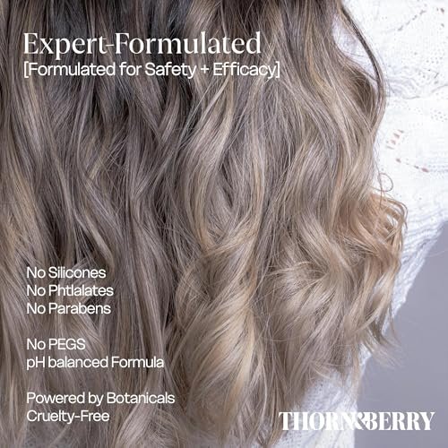 THORN & BERRY Hair Growth Serum for Thinning Hair | Thicker Fuller Hair Thickening Serum with Rosemary Oil, Saw Palmetto, Biotin, Multi Peptides, Redensyl & Caffeine | Density DHT Blocker for Women Avelisse