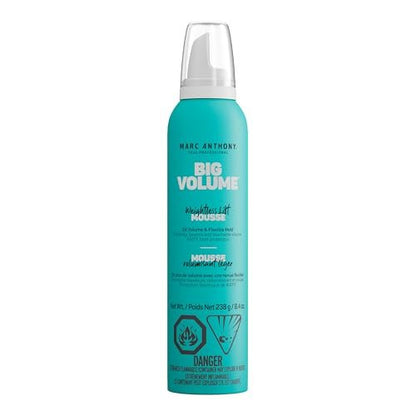Marc Anthony Big Volume Hair Mousse for Fine, Thin Hair - Lightweight Volumizing Styler with Flexible Hold, Frizz-Free & Sulfate-Free, 8 Fl Oz