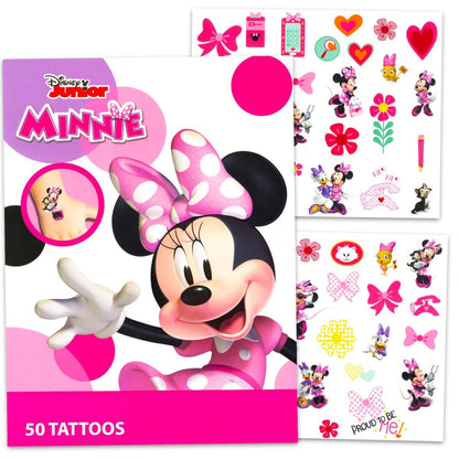 Disney Tattoos Party Favor Set for Girls - 150 Temporary Tattoos Featuring Minnie Mouse, Disney Princess and Frozen with Stickers (6 Tattoo Sheets)