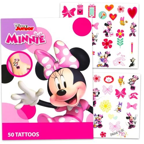 Disney Tattoos Party Favor Set for Girls - 150 Temporary Tattoos Featuring Minnie Mouse, Disney Princess and Frozen with Stickers (6 Tattoo Sheets) - görsel 4