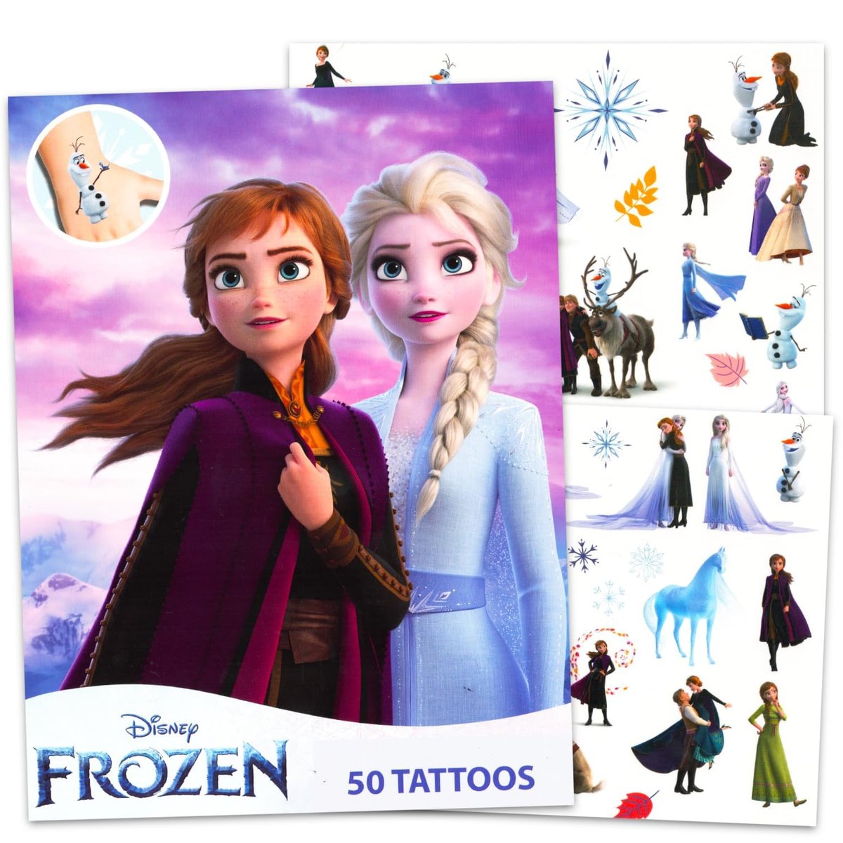 Disney Tattoos Party Favor Set for Girls - 150 Temporary Tattoos Featuring Minnie Mouse, Disney Princess and Frozen with Stickers (6 Tattoo Sheets) - görsel 5