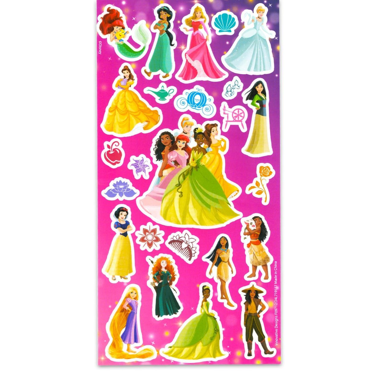 Disney Tattoos Party Favor Set for Girls - 150 Temporary Tattoos Featuring Minnie Mouse, Disney Princess and Frozen with Stickers (6 Tattoo Sheets) - görsel 9