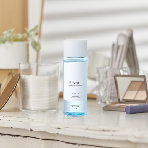 Bifesta Eye & Lip Micellar Makeup Remover 4.9 fl oz (145ml) – Dual-Phase Waterproof Makeup Remover, Non-Greasy, Fragrance-Free by MANDOM, Made in Japan Avelisse
