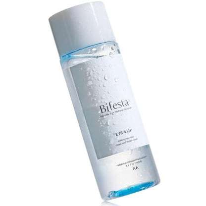 Bifesta Eye & Lip Micellar Makeup Remover 4.9 fl oz (145ml) – Dual-Phase Waterproof Makeup Remover, Non-Greasy, Fragrance-Free by MANDOM, Made in Japan Avelisse