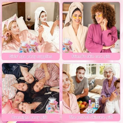 144 PCS Spa Party Supplies for Women - Ultimate Spa Day Favors Kit with Face Masks, Lip Balm, Under Eye Patches, Foot Bath Bombs, Mother's Day Gifts, Self Care Essentials Avelisse