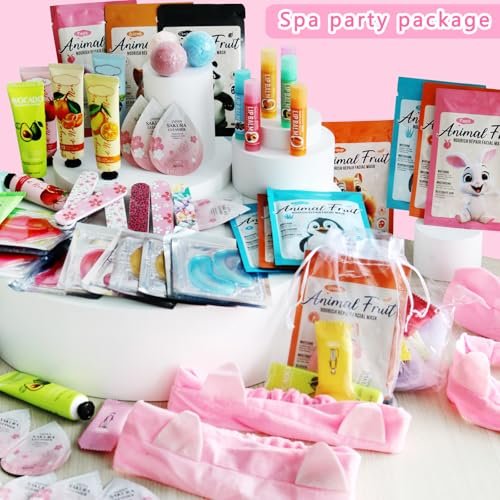144 PCS Spa Party Supplies for Women - Ultimate Spa Day Favors Kit with Face Masks, Lip Balm, Under Eye Patches, Foot Bath Bombs, Mother's Day Gifts, Self Care Essentials Avelisse