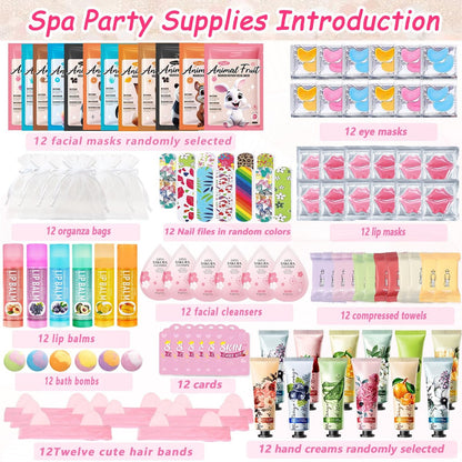 144 PCS Spa Party Supplies for Women - Ultimate Spa Day Favors Kit with Face Masks, Lip Balm, Under Eye Patches, Foot Bath Bombs, Mother's Day Gifts, Self Care Essentials Avelisse