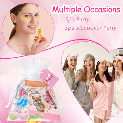 144 PCS Spa Party Supplies for Women - Ultimate Spa Day Favors Kit with Face Masks, Lip Balm, Under Eye Patches, Foot Bath Bombs, Mother's Day Gifts, Self Care Essentials Avelisse