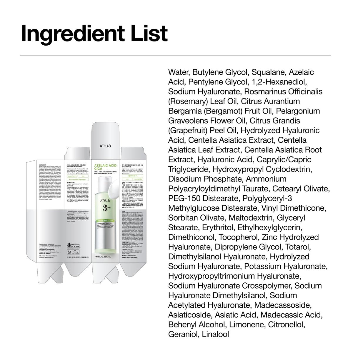 ANUA Azelaic Acid CICA Skin Soothing Moisturizer - Lightweight Redness Relief for Acne Prone Skin, Fragrance Free, Korean Skincare, 3.38 fl oz - görsel 9