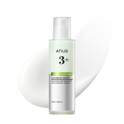 ANUA Azelaic Acid CICA Skin Soothing Moisturizer - Lightweight Redness Relief for Acne Prone Skin, Fragrance Free, Korean Skincare, 3.38 fl oz