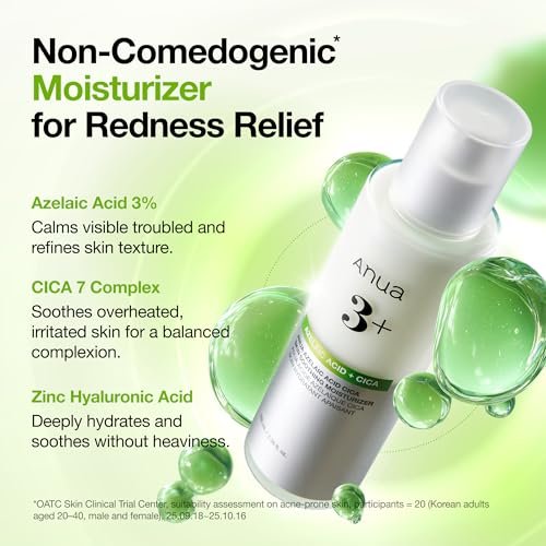 ANUA Azelaic Acid CICA Skin Soothing Moisturizer - Lightweight Redness Relief for Acne Prone Skin, Fragrance Free, Korean Skincare, 3.38 fl oz - görsel 14