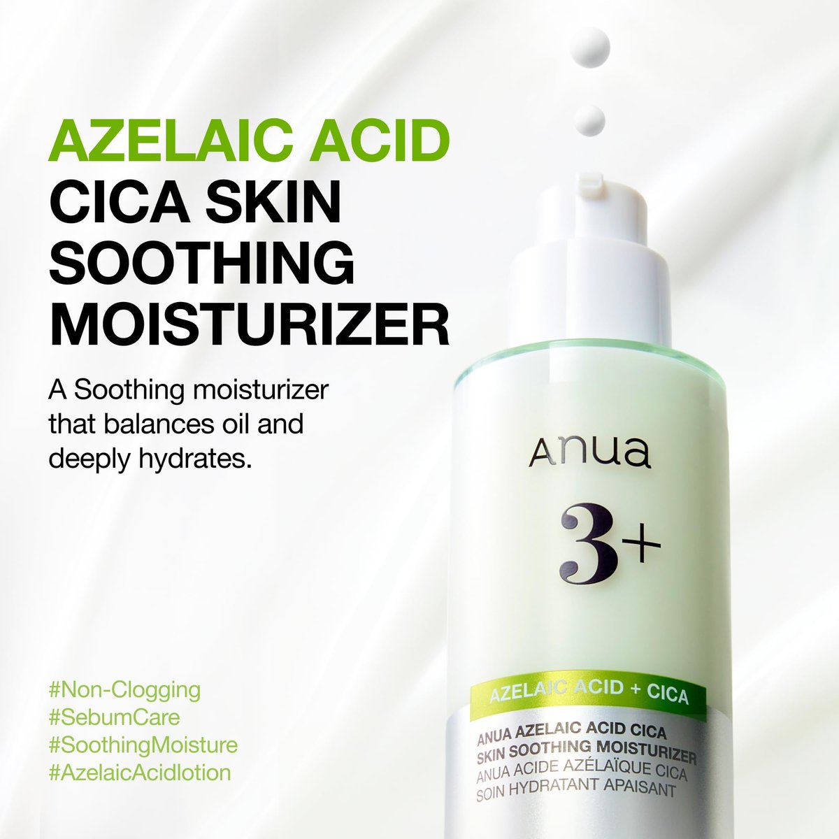ANUA Azelaic Acid CICA Skin Soothing Moisturizer - Lightweight Redness Relief for Acne Prone Skin, Fragrance Free, Korean Skincare, 3.38 fl oz - görsel 11