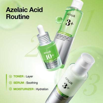 ANUA Azelaic Acid CICA Skin Soothing Moisturizer - Lightweight Redness Relief for Acne Prone Skin, Fragrance Free, Korean Skincare, 3.38 fl oz