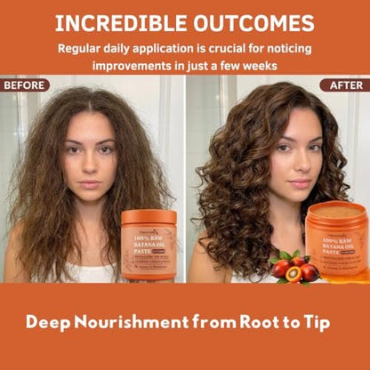 Organic Batana Oil for Hair Growth – 100% Pure & Cold Pressed, Natural Scalp & Hair Treatment for Thicker, Stronger Hair – 4oz from Honduras – Suitable for Men & Women