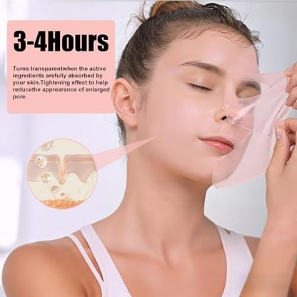 BNIFI Collagen Face Mask - Hydrating Overnight Hydrogel Facial Mask for Women's Delicate Skin, Minimizes Pores, Firms Skin (28g × 4 Pieces)