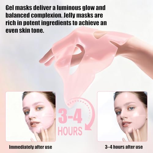 BNIFI Collagen Face Mask - Hydrating Overnight Hydrogel Facial Mask for Women's Delicate Skin, Minimizes Pores, Firms Skin (28g × 4 Pieces) - görsel 8
