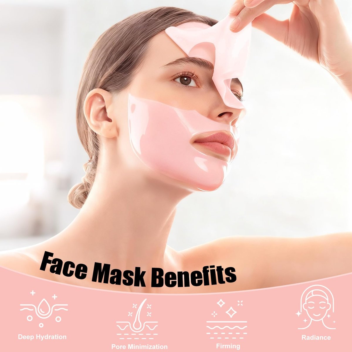 BNIFI Collagen Face Mask - Hydrating Overnight Hydrogel Facial Mask for Women's Delicate Skin, Minimizes Pores, Firms Skin (28g × 4 Pieces) - görsel 3