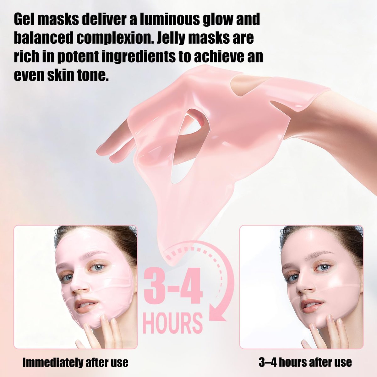 BNIFI Collagen Face Mask - Hydrating Overnight Hydrogel Facial Mask for Women's Delicate Skin, Minimizes Pores, Firms Skin (28g × 4 Pieces) - görsel 7