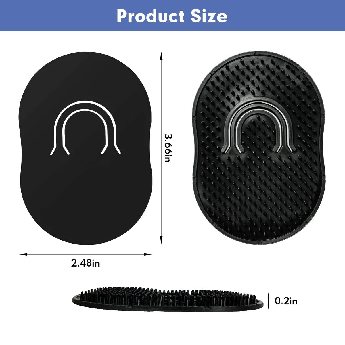 12-Pack Pocket Combs for Men - Soft Portable Hand Comb for Shampoo, Scalp, Beard Massage - FOVKO - görsel 3