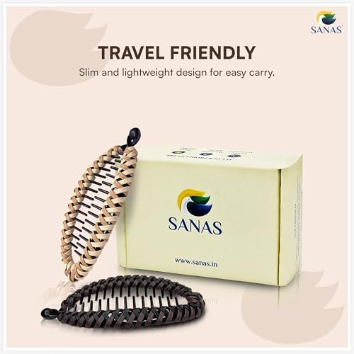 Sanas Banana Clip (2pcs) Flat Hair Clips for Women - Fishtail Claw Clips for Thick Hair, Styling Fashion Accessories - Dark Brown & Light Brown - görsel 18