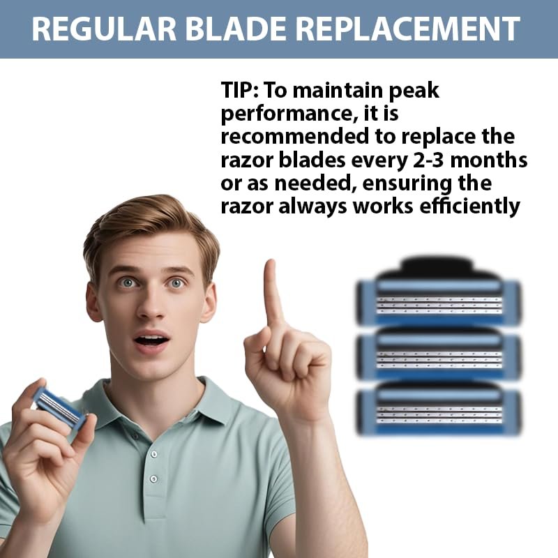 Eloslos 36-Blade Replacement Cartridges for Mach 3 Style Razors – Premium Wet Shave Men's Blades Value Pack (Blue) Avelisse
