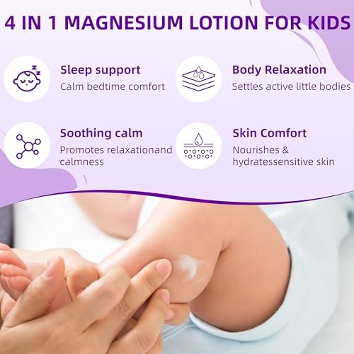 Veakson Magnesium Lotion for Kids & Babies - Lavender Magnesium Cream for Sleep, Soothing Relief & Relaxation, Topical Butter, 4 oz - görsel 3
