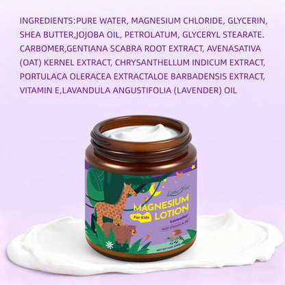 Veakson Magnesium Lotion for Kids & Babies - Lavender Magnesium Cream for Sleep, Soothing Relief & Relaxation, Topical Butter, 4 oz