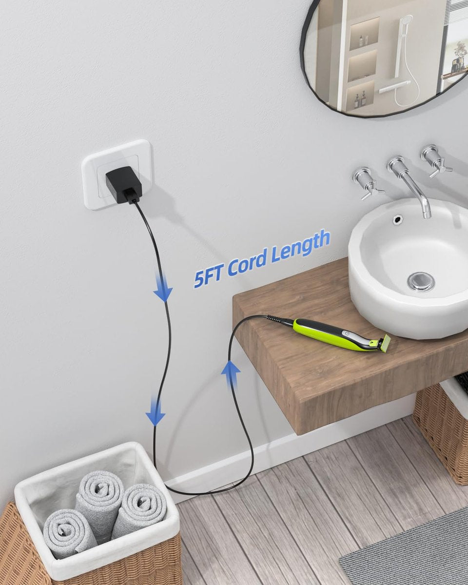 5V Fast Charger Compatible with Philips Norelco OneBlade 360 & MultiGroom Series Trimmers and Shavers - görsel 13