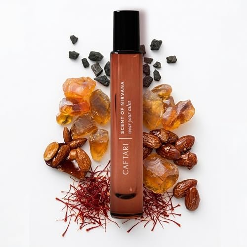 Caftari Oud Perfume Oil Rollerball — Scent of Nirvana | Oud, Musk, Amber & Saffron | Roll On Oil Perfume | Non Toxic | Alcohol-Free | Jojoba Base | Unisex | Travel Ready 10 ml Avelisse