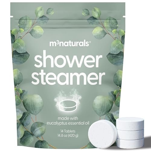 Eucalyptus Aromatherapy Shower Steamers – 14 Individually Wrapped Tablets for Sinus Relief, Relaxation, Sleep & Post-Workout Recovery by M3 Naturals - görsel 2