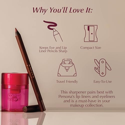 PERSONA Pencil Sharpener – Precision Sharpener for Lip & Eye Pencils, Travel-Friendly, Vegan & Cruelty-Free, Made in USA - görsel 6