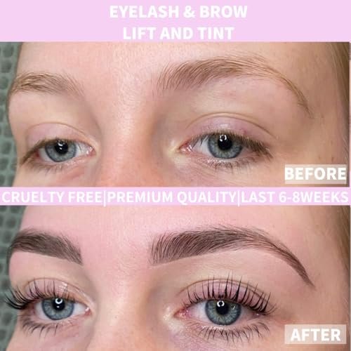 Omysda Lash Lift and Brow Lamination Kit - Black, Professional DIY Eyelash & Eyebrow Perm Kit, 6-8 Weeks Long-Lasting, 4 in 1 Solution Avelisse