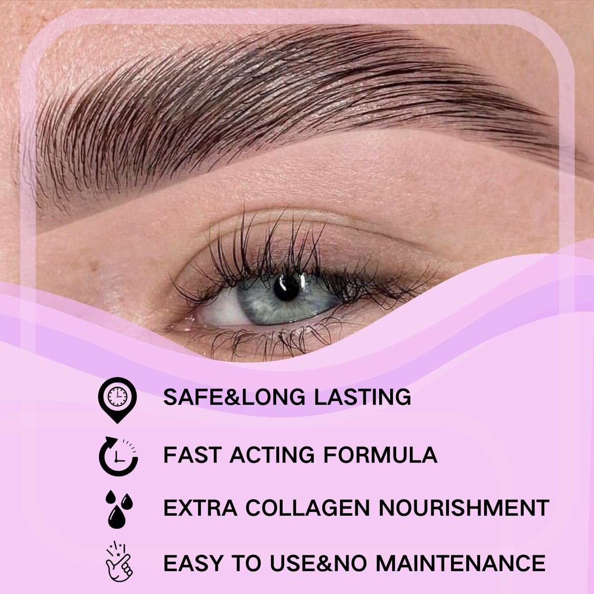 Omysda Lash Lift and Brow Lamination Kit - Black, Professional DIY Eyelash & Eyebrow Perm Kit, 6-8 Weeks Long-Lasting, 4 in 1 Solution Avelisse