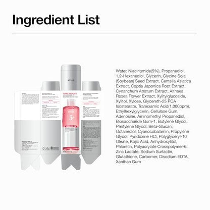 Anua Niacinamide Tranexamic Acid Brightening Booster Toner - Lightweight Pink Essence Toner for Dark Spot Care, Glow & Skin Clarity - Korean Skincare, 8.45 fl oz