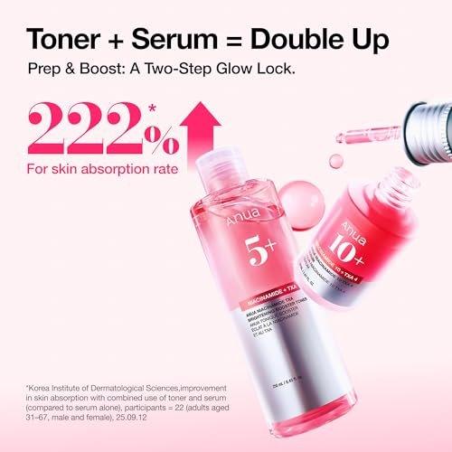 Anua Niacinamide Tranexamic Acid Brightening Booster Toner - Lightweight Pink Essence Toner for Dark Spot Care, Glow & Skin Clarity - Korean Skincare, 8.45 fl oz - görsel 12