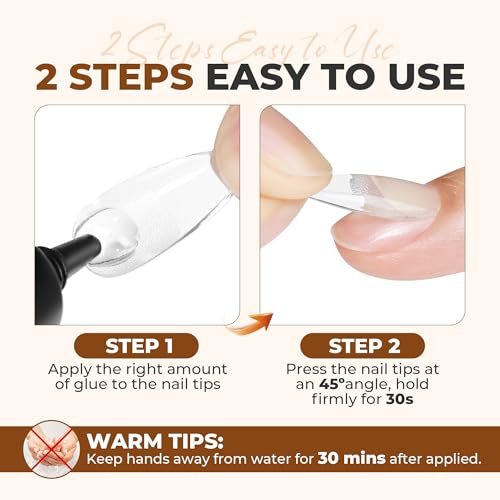 UNA GELLA Super Strong Nail Glue – 2 Pack 10ml Semi Solid Gel for Press On Nails, No Lamp Needed, 10s Quick Drying, Long Lasting for Acrylic Fake Nails - görsel 18