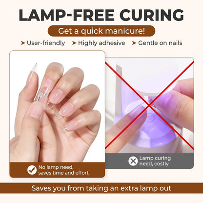 UNA GELLA Super Strong Nail Glue – 2 Pack 10ml Semi Solid Gel for Press On Nails, No Lamp Needed, 10s Quick Drying, Long Lasting for Acrylic Fake Nails