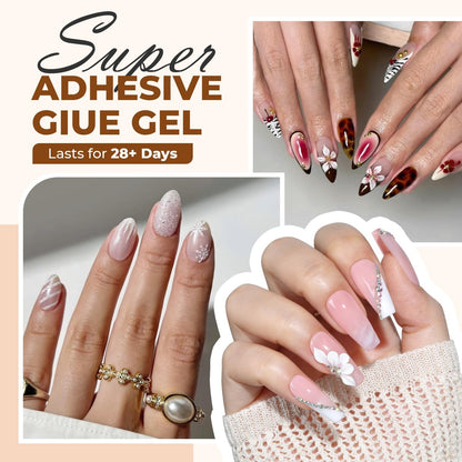 UNA GELLA Super Strong Nail Glue – 2 Pack 10ml Semi Solid Gel for Press On Nails, No Lamp Needed, 10s Quick Drying, Long Lasting for Acrylic Fake Nails