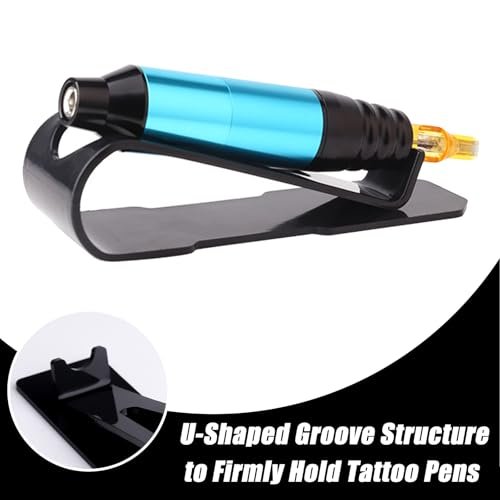 YONGDA Tattoo Pen Holder Stand 3 Pack - Acrylic Tattoo Machine Holder Display Rack with U Shape Grooves Organizer Shelf for Tattoo Gun Rotary Pen Support Rest Accessories Kit, Stable & Easy to Clean - görsel 7