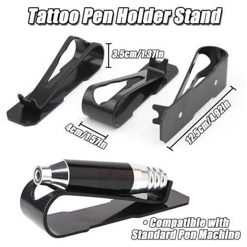 YONGDA Tattoo Pen Holder Stand 3 Pack - Acrylic Tattoo Machine Holder Display Rack with U Shape Grooves Organizer Shelf for Tattoo Gun Rotary Pen Support Rest Accessories Kit, Stable & Easy to Clean - görsel 3