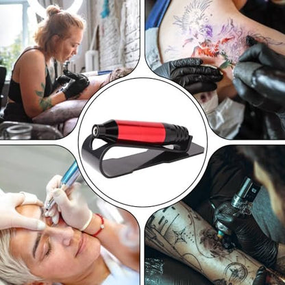 YONGDA Tattoo Pen Holder Stand 3 Pack - Acrylic Tattoo Machine Holder Display Rack with U Shape Grooves Organizer Shelf for Tattoo Gun Rotary Pen Support Rest Accessories Kit, Stable & Easy to Clean