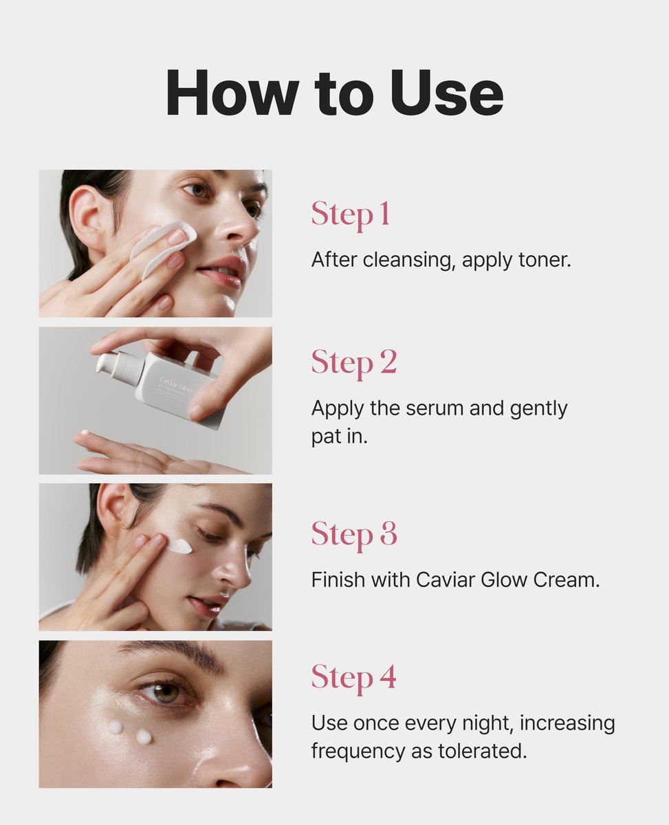 Delere Caviar Glow Smoothing Serum with Caviar Collagen, Niacinamide & Retinol – Korean Glass Skin Serum, 1.7 oz Avelisse