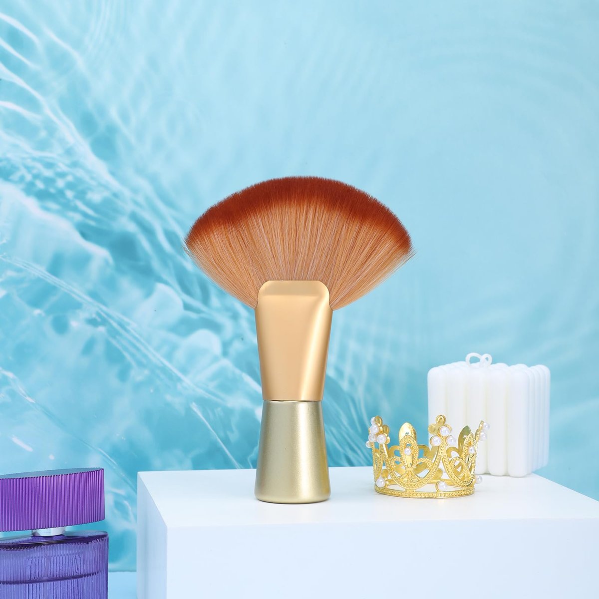 Zyghjort Professional Large Body Powder Brush – Soft Kabuki Finishing Brush for Face & Body, Dual-Purpose Setting Brush with Rose Gold Metal Handle - görsel 13