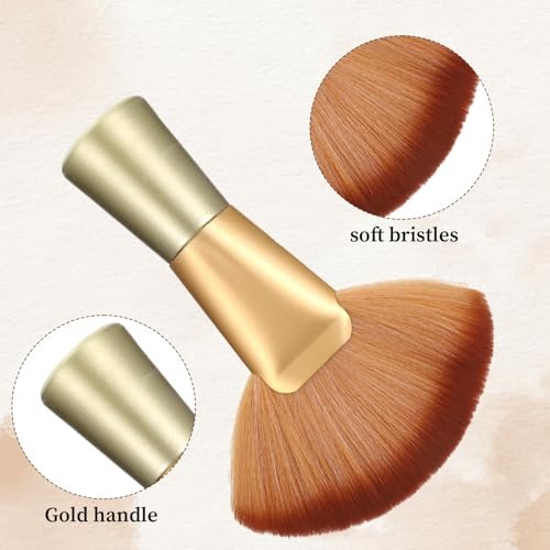 Zyghjort Professional Large Body Powder Brush – Soft Kabuki Finishing Brush for Face & Body, Dual-Purpose Setting Brush with Rose Gold Metal Handle - görsel 6