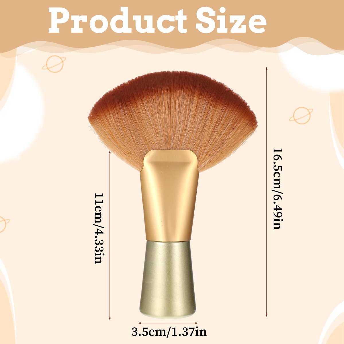 Zyghjort Professional Large Body Powder Brush – Soft Kabuki Finishing Brush for Face & Body, Dual-Purpose Setting Brush with Rose Gold Metal Handle - görsel 7