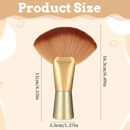 Zyghjort Professional Large Body Powder Brush – Soft Kabuki Finishing Brush for Face & Body, Dual-Purpose Setting Brush with Rose Gold Metal Handle