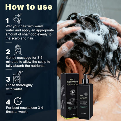 Root Activator Shampoo For Men - Hair Growth Shampoo for Hair Loss and Thinning Hair - 300 mL/10.1 fl oz Avelisse