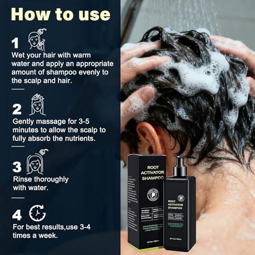 Root Activator Shampoo For Men - Hair Growth Shampoo for Hair Loss and Thinning Hair - 300 mL/10.1 fl oz Avelisse