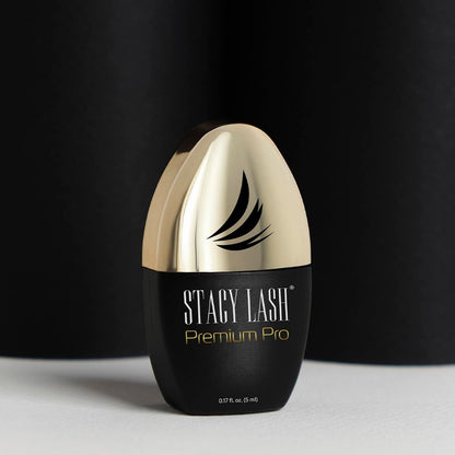 STACY LASH Premium Pro Eyelash Extension Glue – Extra Strong Black Adhesive, 0.3 Sec Drying, 7 Week Retention (0.17 fl oz/5ml) Avelisse