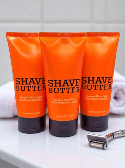 Shave Butter 6 oz – Pack of 3 – Ultra-Lubricating Shaving Cream with Shea, Mango & Cocoa Butter – Prevents Nicks & Razor Burn Avelisse